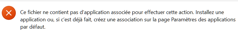 message d'erreur sur &quot;parcourir avec XnView&quot;